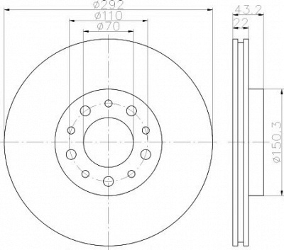 HELLA PAGID 8dd355112561 -  Тормозной диск